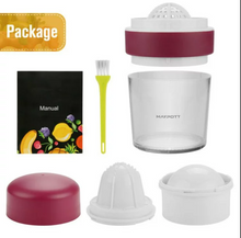 Load image into Gallery viewer, Maypott Manual Juicer, 2 in 1 Citrus Press Squeezer with Built-in 15OZ Cup and Grater,Portable Lime Hand Press Squeezer Red for Fruit Lemon