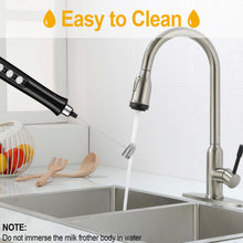 Load image into Gallery viewer, Rechargeable Milk Frother, 1200mah Electric Foam Maker With Metal Frother Stander For Coffee Latte Cappuccino Cake Egg Hot Chocolate