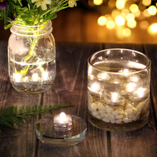 Load image into Gallery viewer, IMAGE 12Pcs Warm White LED Submersible Tealights Flameless Tealight Battery-Operated Sub Lights for Wedding Christmas Decor