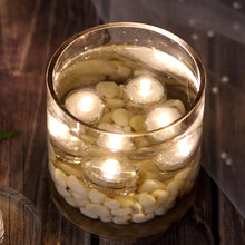 Load image into Gallery viewer, IMAGE 12Pcs Warm White LED Submersible Tealights Flameless Tealight Battery-Operated Sub Lights for Wedding Christmas Decor