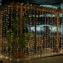 Load image into Gallery viewer, 300 LED Curtain Fairy String Lights Decorations Warm White