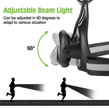 Load image into Gallery viewer, 90°Adjustable Angle and 3 Light Modes with USB Rechargeable Battery Chest Running Light