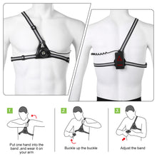 Load image into Gallery viewer, 90°Adjustable Angle and 3 Light Modes with USB Rechargeable Battery Chest Running Light