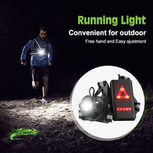 Load image into Gallery viewer, 90°Adjustable Angle and 3 Light Modes with USB Rechargeable Battery Chest Running Light