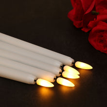 Load image into Gallery viewer, IMAGE 12 Pcs Flameless Taper Candles with Remote & 325 ft Fishing line for Home, Wedding, Birthday Decoration, Warm White