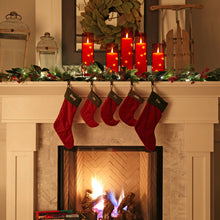 Load image into Gallery viewer, Flickering Flameless Candles Battery Operated, Acrylic Shell Pillar 3D Wick LED Candles with 11-Key Remote Control Timer for Wedding Christmas Home Decor Set of 5, Red