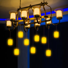 Load image into Gallery viewer, 12 Pack 1.5×2 Inch Floating Candles with Remote Timer Tea Lights Battery Operated, 250+ Hours Long-Lasting Hanging Candles for Wedding Home Decor Birthday Gifts, Warm White