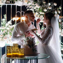 Load image into Gallery viewer, 3PCS Acrylic Shell Pillar LED Candles Featuring 13-Key Remote Timer, Battery Operated for Home, Wedding and Party Decor, White