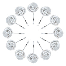 Load image into Gallery viewer, 12PCS Fashion Decorative Home Rose Shower Curtain Hooks For Interior Decoration White