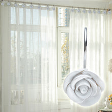 Load image into Gallery viewer, 12PCS Fashion Decorative Home Rose Shower Curtain Hooks For Interior Decoration White