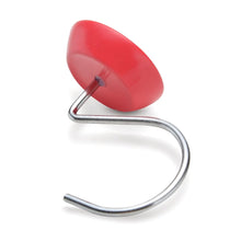 Load image into Gallery viewer, 12PCS Home Fashion Decorative Round Shower Curtain Hooks for Bathroom Soldering Iron Red