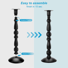 Load image into Gallery viewer, 3 Pcs Black Matte Taper Candle Holder Rust-Proof Candle Stick