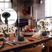 Load image into Gallery viewer, 3 Pcs Black Matte Taper Candle Holder Rust-Proof Candle Stick