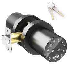 Load image into Gallery viewer, Metal Door Knob, Touch-screen Digital Door Lock for Keyless Entry, Electronic Door Lock with Spare Keys