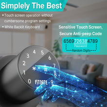 Load image into Gallery viewer, Metal Door Knob, Touch-screen Digital Door Lock for Keyless Entry, Electronic Door Lock with Spare Keys