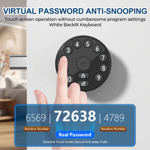 Load image into Gallery viewer, Keypad Door Knob Lock, Electronic Door Handle with Keypad and Key, Automatic Locking, User Managed, 100 Codes, For Office, Warehouse, Bedroom, Garage, Black