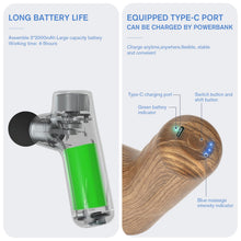 Load image into Gallery viewer, AGPTEK Portable Massage Gun, Deep Tissue Percussion Massager for Pain Relief, Electric Muscle Massager, Quiet Powerful Brushless Motor, 4 Level up to 3000 RPM