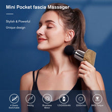 Load image into Gallery viewer, AGPTEK Portable Massage Gun, Deep Tissue Percussion Massager for Pain Relief, Electric Muscle Massager, Quiet Powerful Brushless Motor, 4 Level up to 3000 RPM
