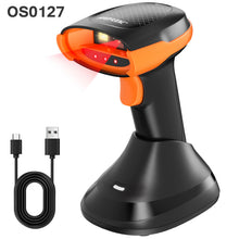 Load image into Gallery viewer, AGPTEK Bluetooth & 2.4GHz Wireless Barcode Scanner–Perfect for Retail, Healthcare,Industrial Manufacturing, and Logistics. 2D/1D QR Code Reader