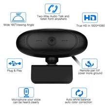 Load image into Gallery viewer, 1080P Full HD USB Webcam for PC Desktop & Laptop Web Camera with Microphone