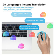 Load image into Gallery viewer, AGPTEK Wireless Mouse with Voice Typing/Recognition/Translating, Intelligent Silent Mouse for Windows/Mac,Blue,2.4G