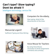 Load image into Gallery viewer, AGPTEK Wireless Mouse with Voice Typing/Recognition/Translating, Intelligent Silent Mouse for Windows/Mac,Blue,2.4G