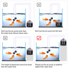 Load image into Gallery viewer, Aquarium Air Pump, Adjustable Air Pump with Dual Outlet, Air Stones & Silicone Tubes, Low Noise Fish Tank Oxygen Pump for Aquariums, Fish Tanks, Seafood Ponds