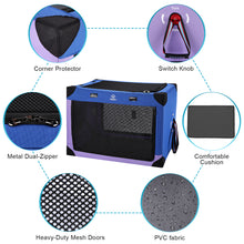 Load image into Gallery viewer, Portable Dog Crate Collapsible Soft Pet Travel Kennel with Strong Steel Frame 38x26x26"