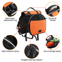 Load image into Gallery viewer, Dog Backpack, Ownpets Large Size Backpack for Dogs with Adjustable Strap, Waterproof and Lightweight Dog Saddle Bag, Dog Pack Hound for Camping, Traveling and Hiking