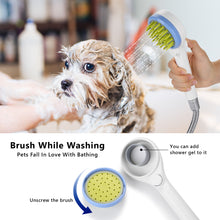 Load image into Gallery viewer, Pet Shower Sprayer, Dog Combing Shower Sprayer with Hose & Diverter for Dogs & Cats, Ideal Pet Bath Brush Sprayer Set for Indoor, Outdoor Bathing, Grooming, Massaging & More