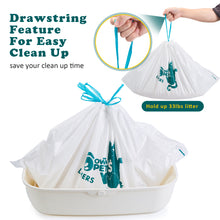 Load image into Gallery viewer, Extra Large Durable Litter Box Liners, 2mil Thick, 33lbs Load Capacity, Drawstring Closure, Fragrance-Free, 10 Per Box