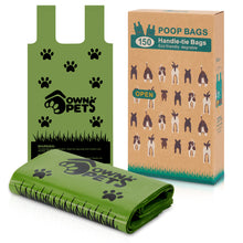 Load image into Gallery viewer, Ownpets 150 Counts Large Dog Poop Bags with Handles Leak Proof, Extra Thick and Unscented Doggie Poop Bags