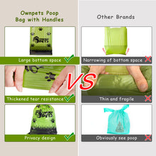 Load image into Gallery viewer, Ownpets 150 Counts Large Dog Poop Bags with Handles Leak Proof, Extra Thick and Unscented Doggie Poop Bags