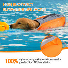 Load image into Gallery viewer, Inflatable Dog Life Jacket, Innovative Lightweight Design, High-Visibility Bright Orange with Reflective Strips, Size XL