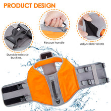 Load image into Gallery viewer, Inflatable Dog Life Jacket, Innovative Lightweight Design, High-Visibility Bright Orange with Reflective Strips, Size XL
