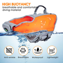 Load image into Gallery viewer, Inflatable Dog Life Jacket, Innovative Lightweight Design, High-Visibility Bright Orange with Reflective Strips, Size XL