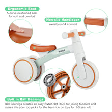 Load image into Gallery viewer, WELSPO Baby Balance Bike for 1 Year Old Boy and Girl First Birthday Gifts Pedal-less 3 Wheels Mini Bike, Young Toddlers Infant Walker for 12-36 Months