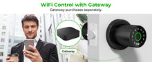Load image into Gallery viewer, FITNATE 4-in-1 Smart Fingerprint Door Lock - Fingerprint Unlock, Password Unlock, App Control, Emergency Backup Key, Suitable for Office, Home, and Hotel