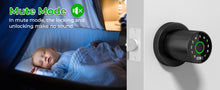 Load image into Gallery viewer, FITNATE 4-in-1 Smart Fingerprint Door Lock - Fingerprint Unlock, Password Unlock, App Control, Emergency Backup Key, Suitable for Office, Home, and Hotel