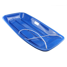Load image into Gallery viewer, Winter durable Plastic snow Sled in boat shape Snow Sledge for child and adult Outdoor Pulling Snow board Snow Seats 89*43*10.8CM/35.*17*4.3 inch blue color