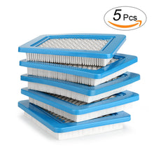 Load image into Gallery viewer, 5 Pack Replacement Air Filter AGPtek Premium Durable Replacement Air Filter for Briggs Stratton Push Lawn Mower & Tractor Air Cleaner