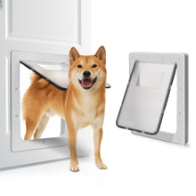 Load image into Gallery viewer, Pet Door, Ownpets X-Large Pet Wall Doors with Plastic Flap Door, Easy to Install Sturdy & Durable Pet Screen Door, Fit Small, Large and Extra Large Dogs (WHITE)