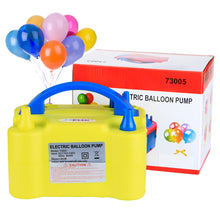 Load image into Gallery viewer, Electric Air Balloon Pump, AGPtEK Portable Dual Nozzle Inflator/Blower for Party Decoration - Yellow