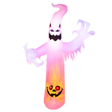 Load image into Gallery viewer, 8FT Halloween White Ghost Inflatable Outdoor Decoration with Color Changing LED