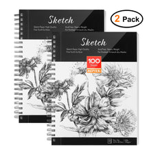 Load image into Gallery viewer, 2 Packs Art SketchBook 100 Pages for Writers Illustrators