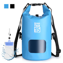 Load image into Gallery viewer, 15L Waterproof Lightweight Dry Bag Rafting Boating Camping Hiking Blue