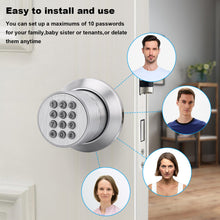 Load image into Gallery viewer, Smart Lock, FITNATE Keyless Smart Lock Digital Door Lock with Keypad, Waterproof Electronic Keypad Door Lock with Spare Keys, Great for Home, Hotel and Office