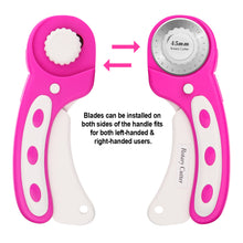 Load image into Gallery viewer, Pink 45mm Rotary Cutter +7 Replacement Blades Safety Lock Precise Cutting Sewing