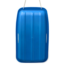 Load image into Gallery viewer, Winter Blue Plastic Snow Sled Boat Shape Sledge for Child Kid Adult Outdoor Pull