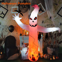 Load image into Gallery viewer, 8FT Inflatable Halloween Decorations, CAMULAND Halloween Ghost inflatable Built-in LED Lights with Ground Stakes, Ropes and Sandbags, LED Lights Blow Up outdoor Decor for Yard, Gardens and Lawns